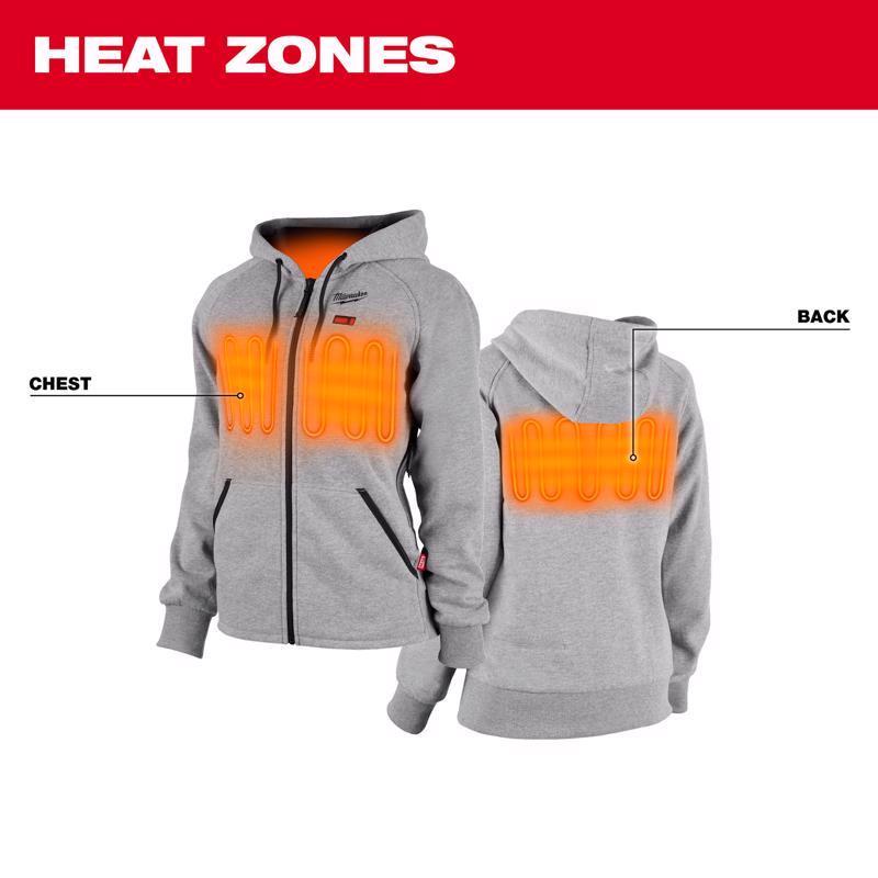 Milwaukee XS Women's Heated Hoodie Kit Gray