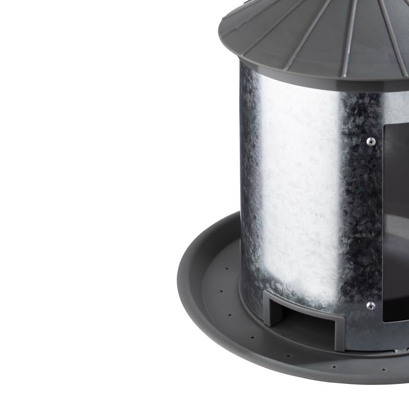 More Birds 7 lb. capacity Plastic/Steel Silo Hopper Bird Feeder