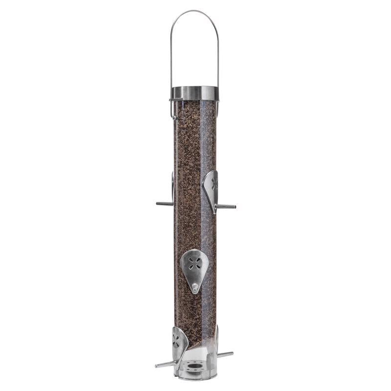 Droll Finch 1 lb Polycarbonate Tube Bird Feeder 6 ports