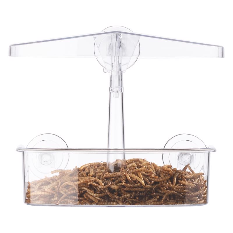 Droll Wild Bird 0.5 lb Polycarbonate Window Bird Feeder