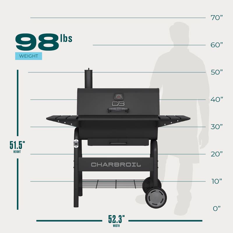 Charbroil 52 in. C-Line Charcoal Grill Black