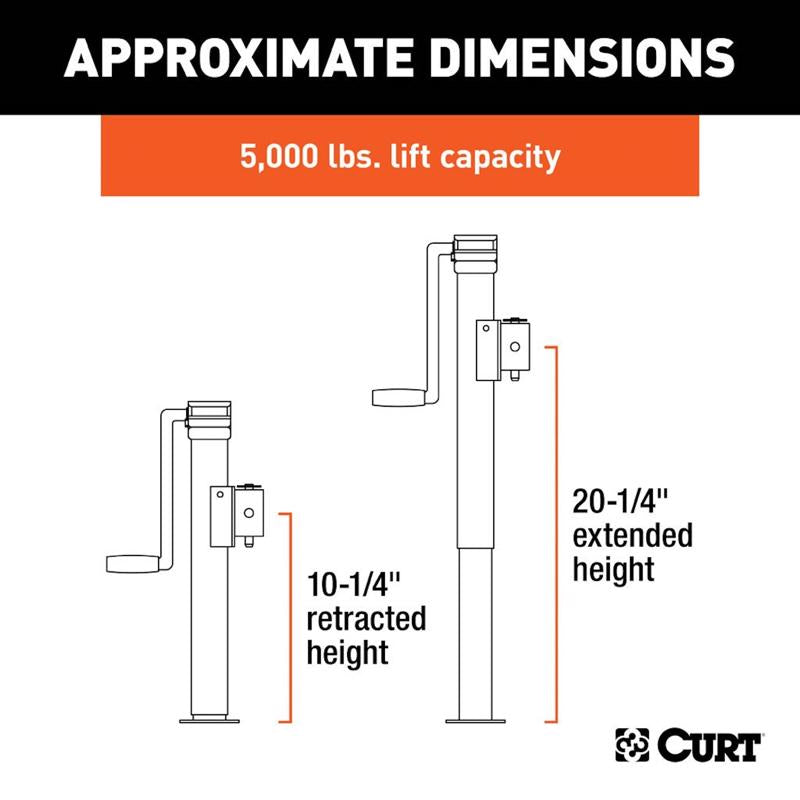 CURT 5000 lb For Trailer Jack