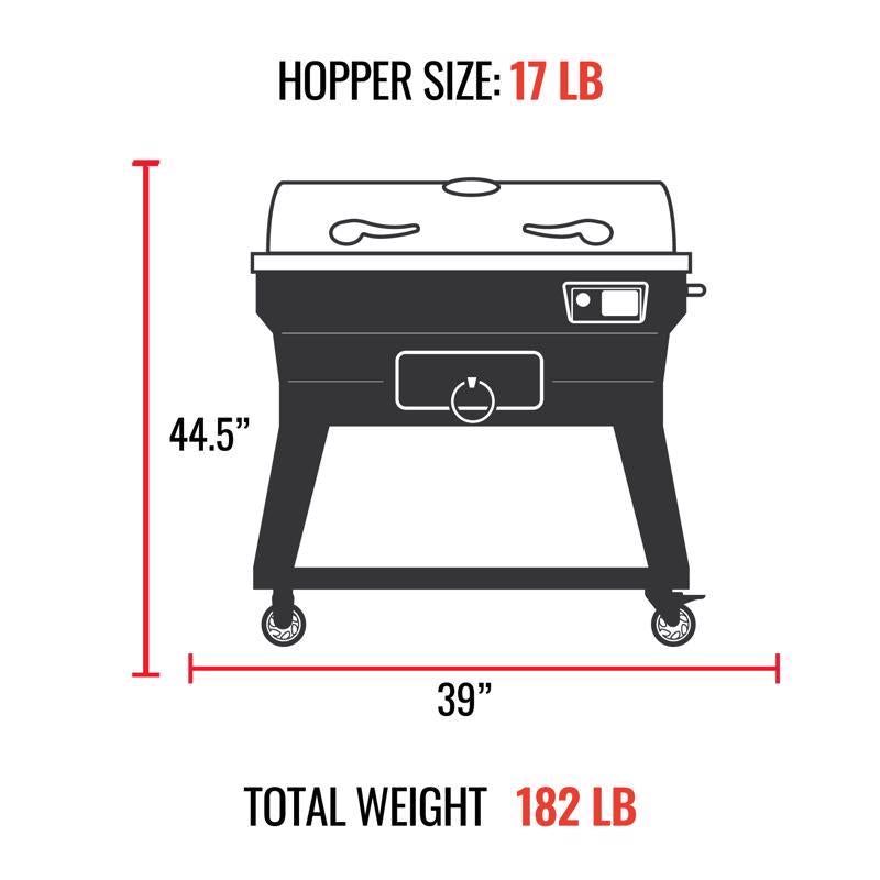 Recteq SmokeStone 600 Wood Pellet WiFi Pellet Griddle Black/Silver