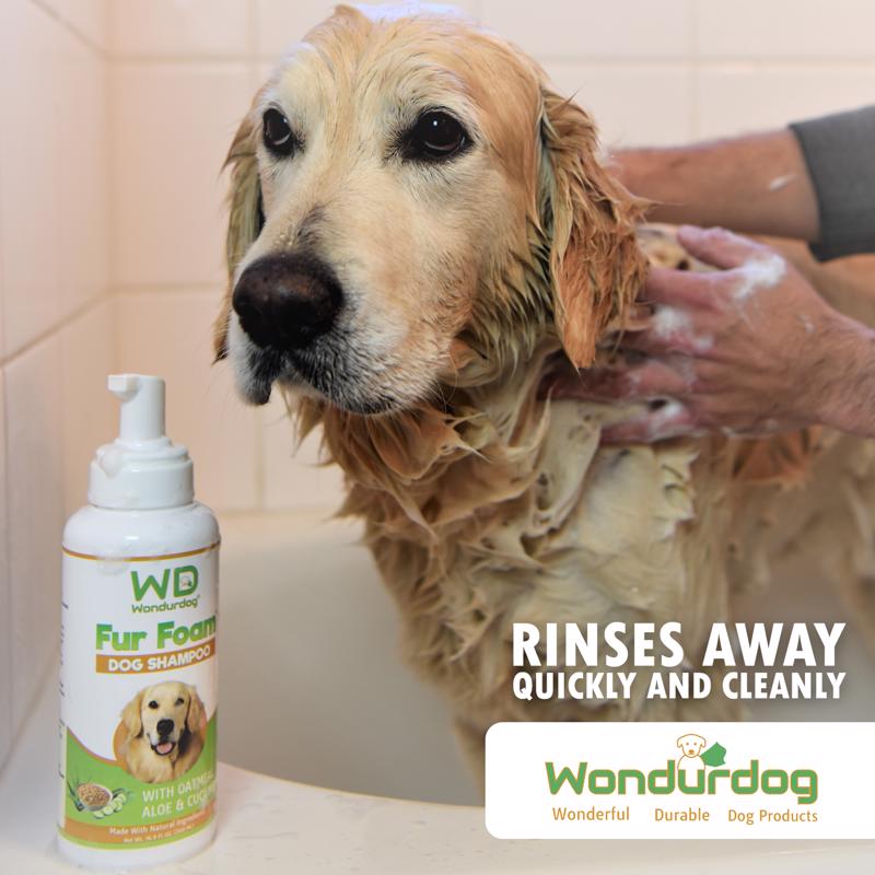 Wondurdog Fur Foam Oatmeal, Coconut, Aloe & Cucumber Dog Shampoo 2 oz