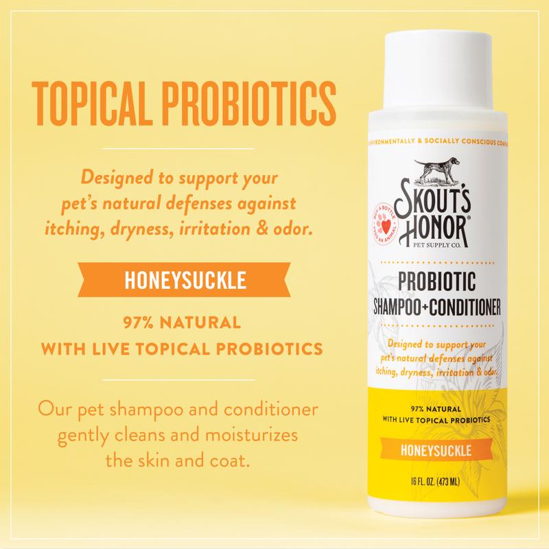 Skout's Honor Honeysuckle Cat/Dog Shampoo and Conditioner 16 oz