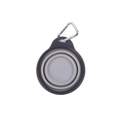 Dexas Gray Collapsible Rubber 1 cups Pet Bowl For Dogs