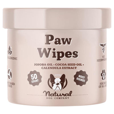 Natural Dog Company Dog Paw Spray and Wipes 50 ct