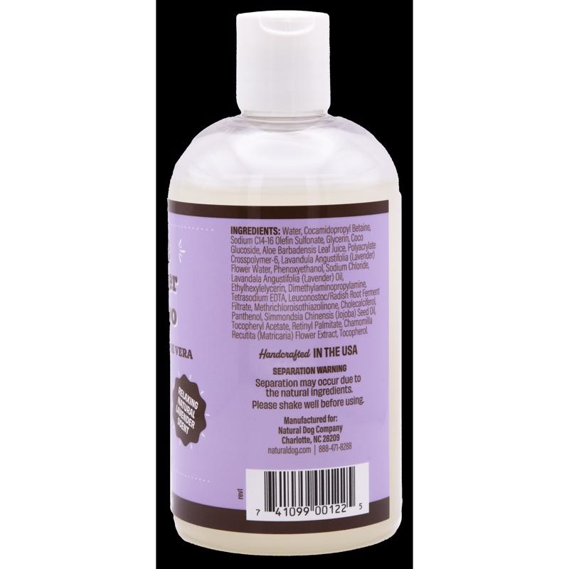 Natural Dog Company Calming Lavender Dog Deodorizing Shampoo 12 oz