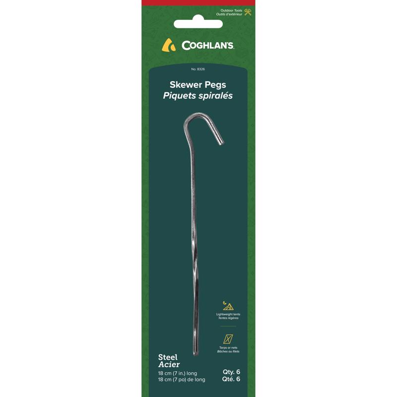 Coghlan's Silver Skewer Pegs 8.625 in. H X 2.875 in. W X 7 in. L 6 pk