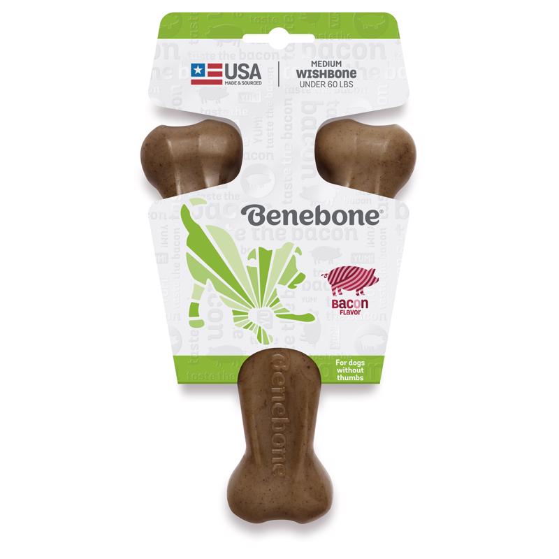 Benebone Brown Nylon Wishbone Chew Dog Toy