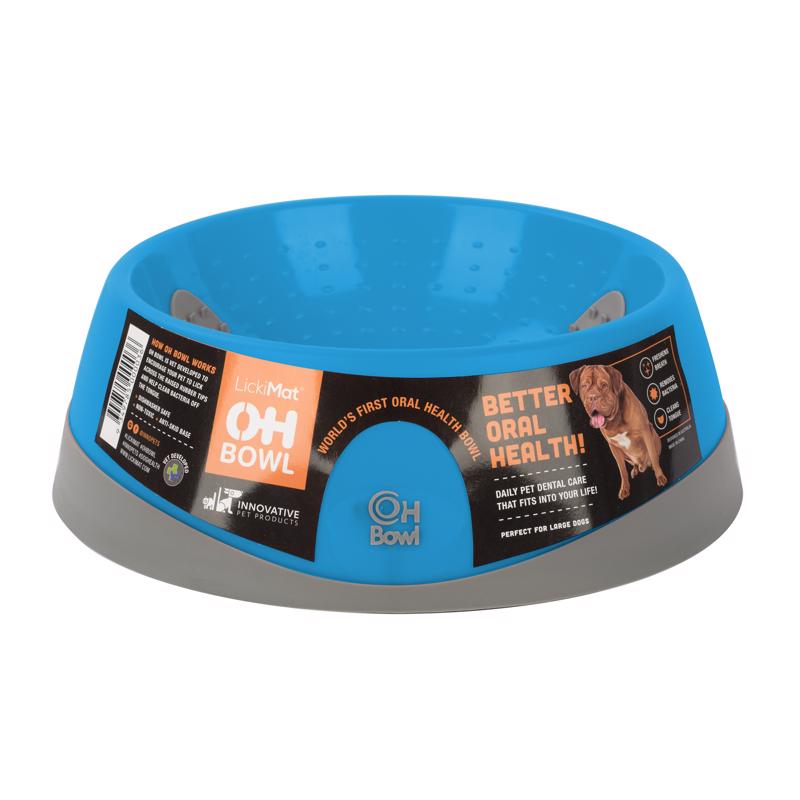 LickiMat OH Turquoise Plastic Large Pet Bowl For Dogs