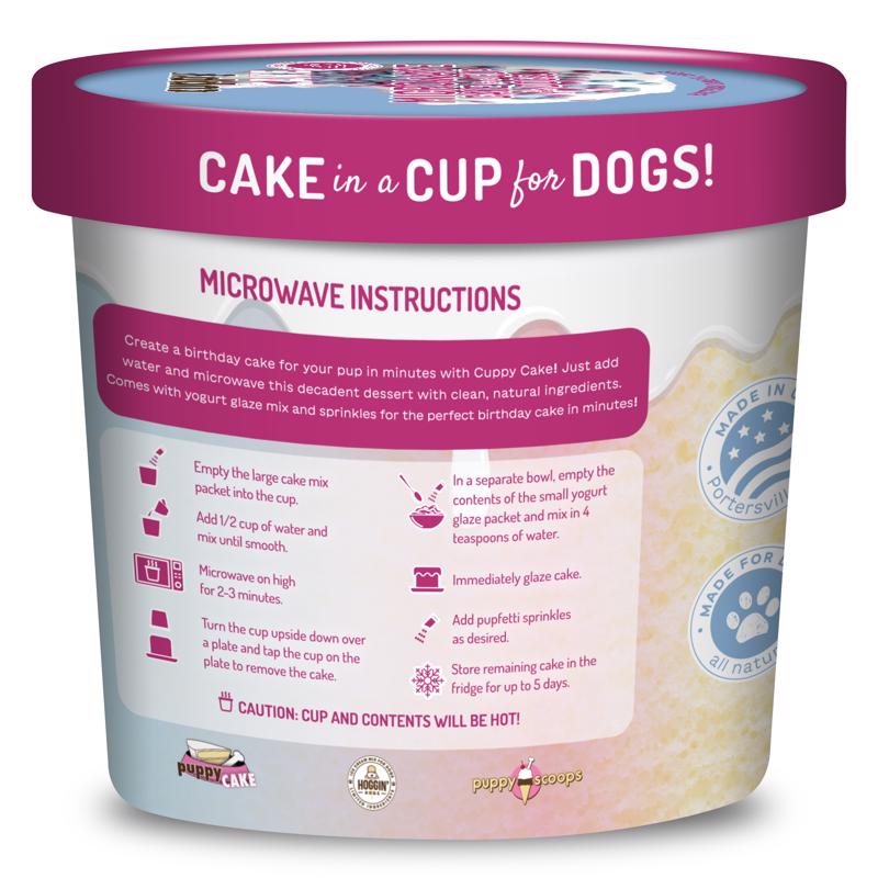 Cuppy Cake Birthday Cake with Pupfetti Sprinkles Treats For Dogs 4 oz