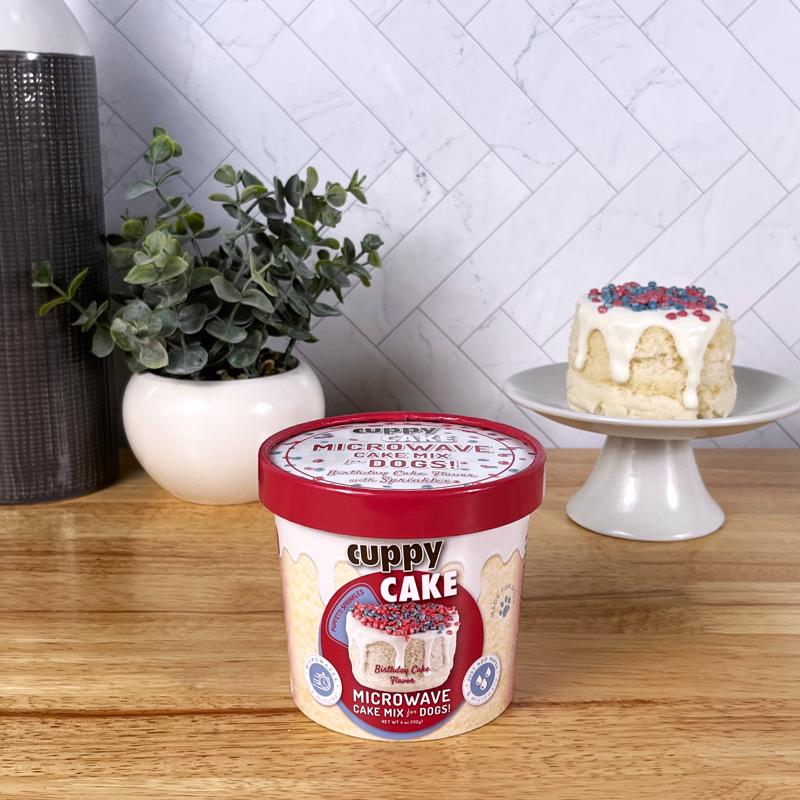 Cuppy Cake Birthday Cake with Pupfetti Sprinkles Treats For Dogs 4 oz