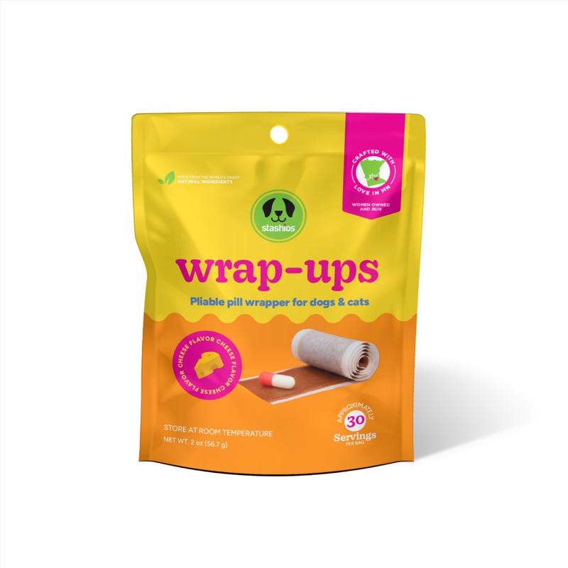 Stashios Wrap-Ups Cheese Grain Free Pill Pockets For Dogs 2 oz
