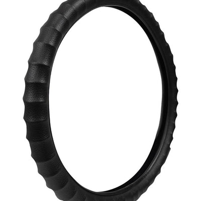 Custom Accessories Black Steering Wheel Cover For Fits 14-1/2 inch To 15-1/2 inch