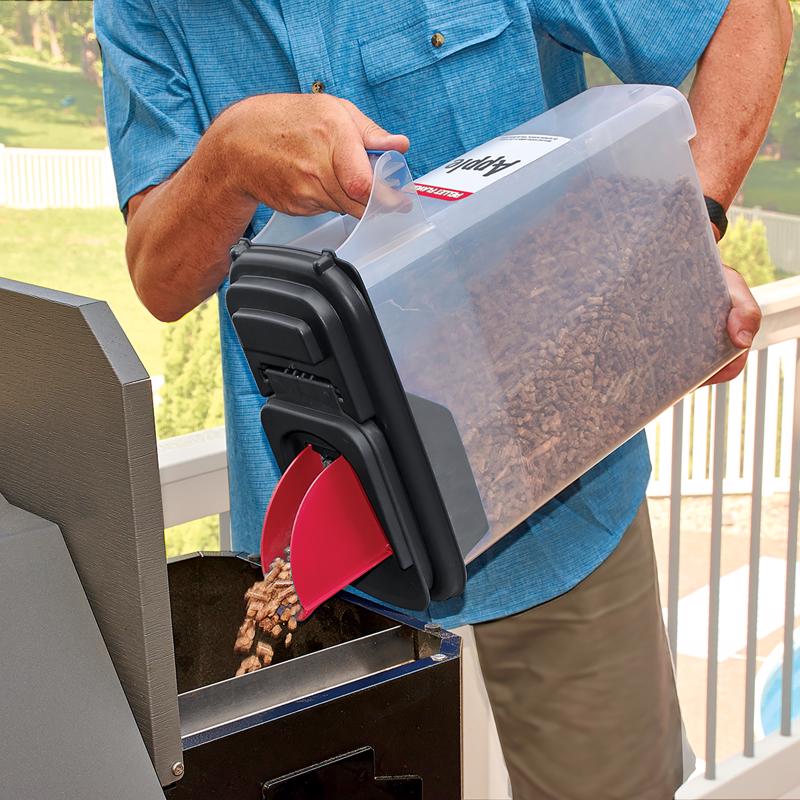 Grill Mark Polypropylene Storage Bin/Lid 20 lb. capacity 19 in. L X 10 in. W
