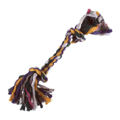 Boss Pet Digger's Multicolored Cotton Rag Bone Rope Dog Tug Toy Small