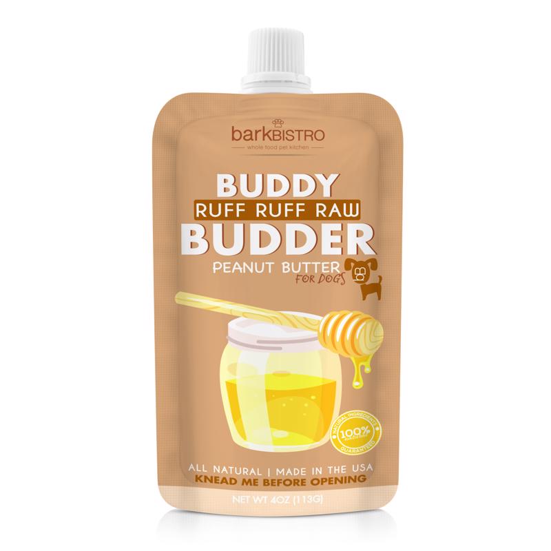 Bark Bistro Company Buddy Budder Ruff Ruff Raw Grain Free Peanut Butter For Dogs 4 oz 3 in.