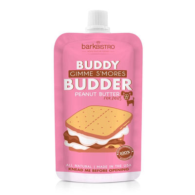 Bark Bistro Company Buddy Budder Gimme S'mores Grain Free Peanut Butter For Dogs 4 oz 3 in.