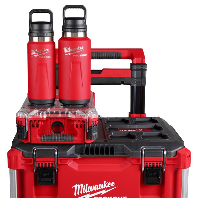 Milwaukee Packout 18 oz Red BPA Free Bottle with Chug Cap