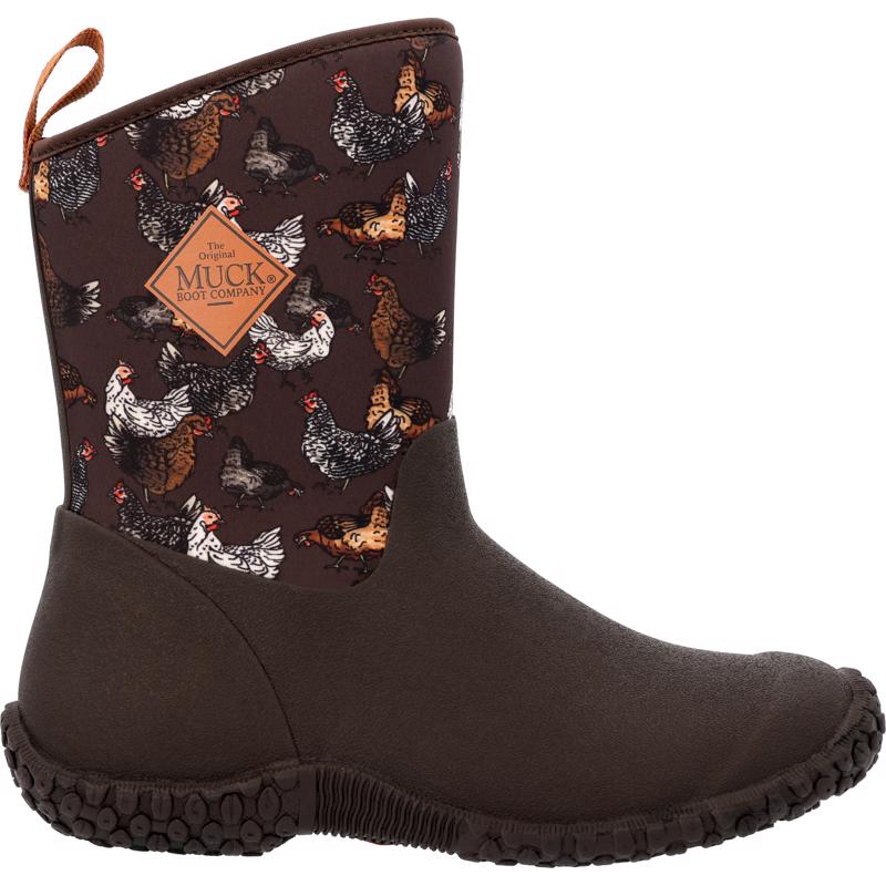 The Original Muck Boot Company Muckster II Mid Women's Chicken Print Waterproof Boots 6 US Brown 1 p