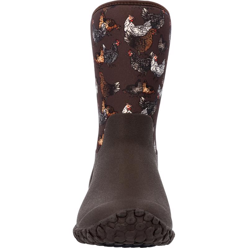 The Original Muck Boot Company Muckster II Mid Women's Chicken Print Waterproof Boots 8 US Brown 1 p