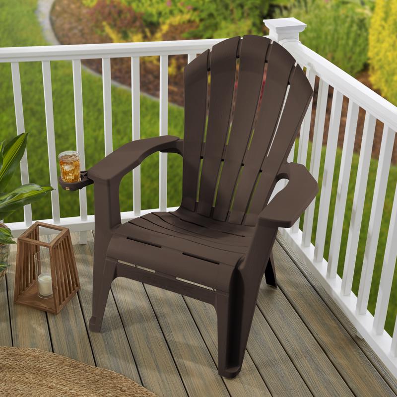 Adams RealComfort Deluxe Earth Brown Resin Frame Adirondack Chair