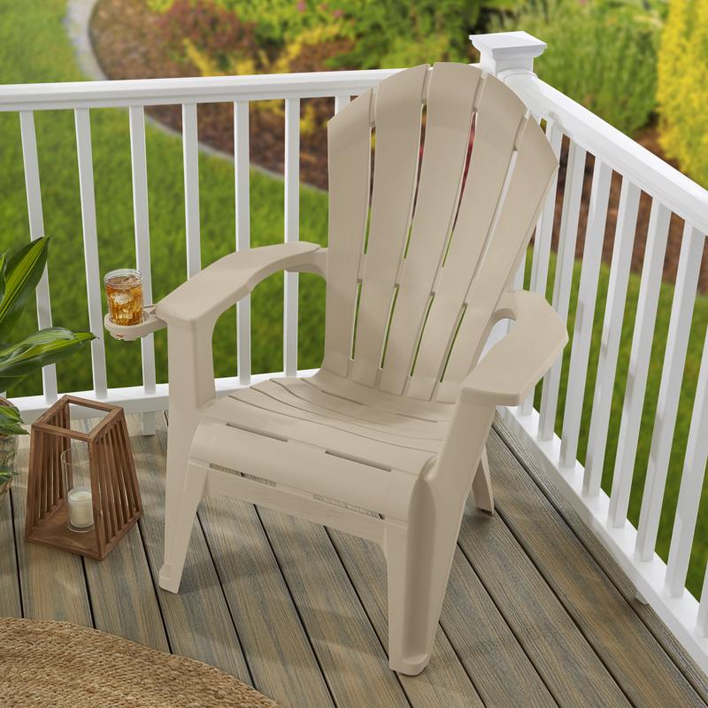 Adams RealComfort Deluxe Biscuit Resin Frame Adirondack Chair