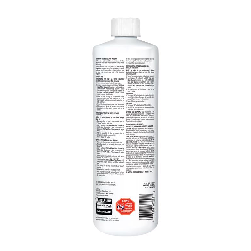 HTH Pool Care Liquid Filter Cleaner 1 qt