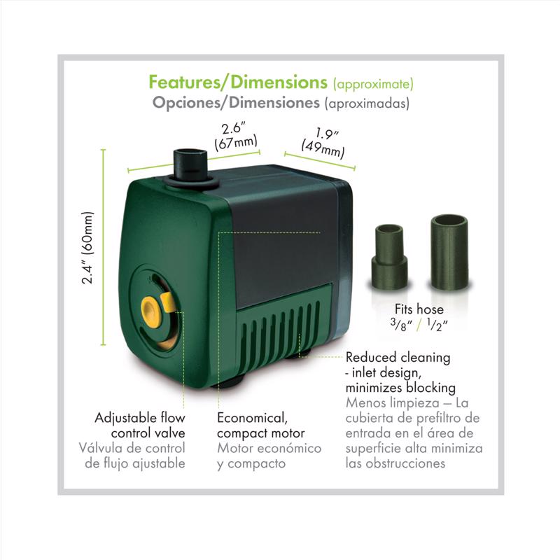 Pennington Aquagarden 158 gph 120 V Submersible Pump