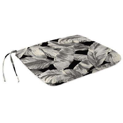 Jordan Manufacturing Black/White Floral Polyester Seat Pad 17 in. H X 2 in. W X 15.5 in. L