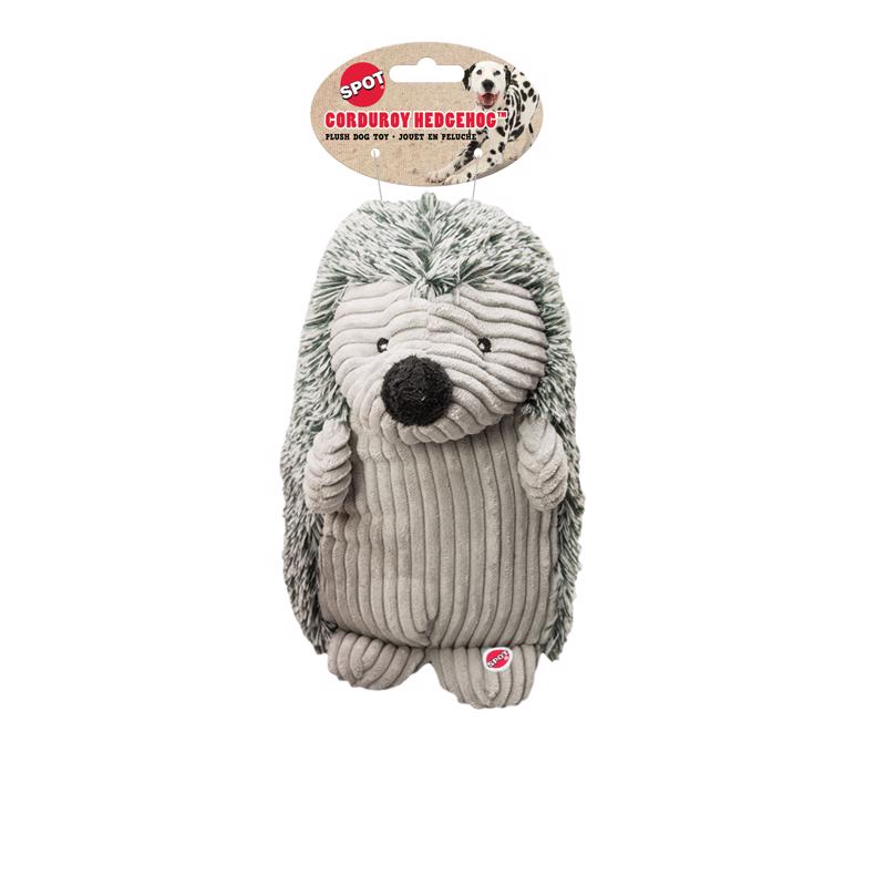 Spot Assorted Plush Corduroy Hedgehogs Squeak Dog Toy