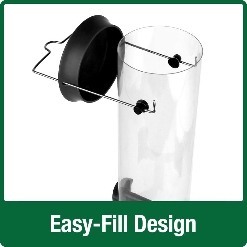 Nature's Way 2.1 qt Plastic Tube Bird Feeder
