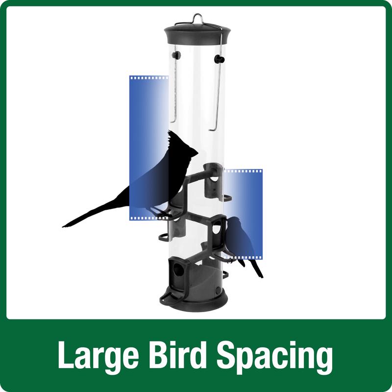 Nature's Way 2.1 qt Plastic Tube Bird Feeder