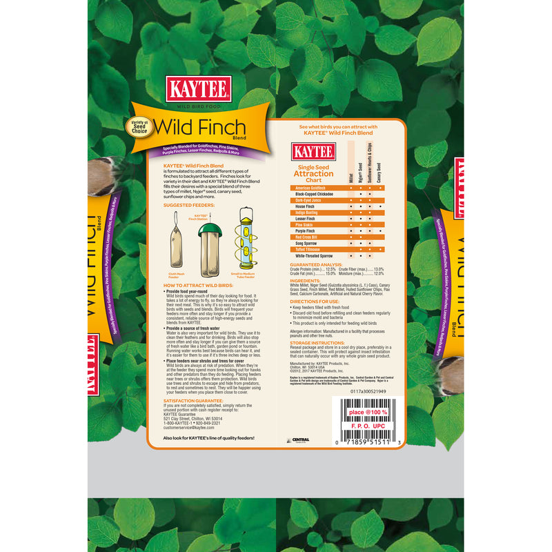 Kaytee Wild Finch Blend Wild Bird Food 3 lb