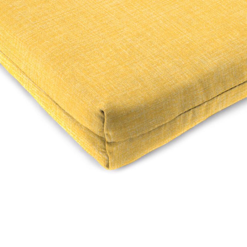 Jordan Manufacturing Yellow Polyester Seat Cushion 2 in. H X 17 in. W X 19 in. L