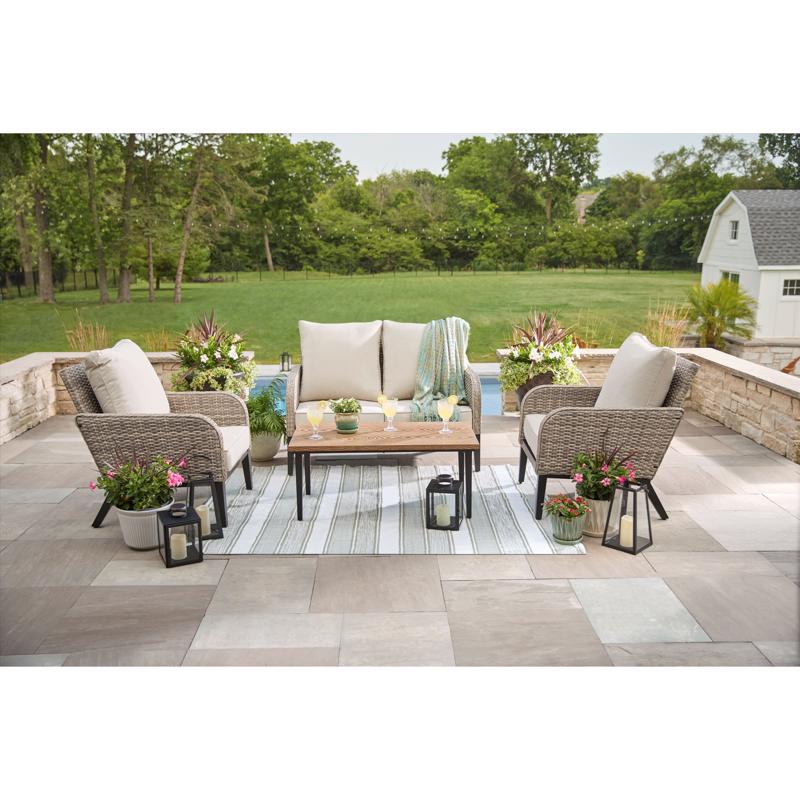 Living Accents Dayton 4 pc Steel Deep Seating Set