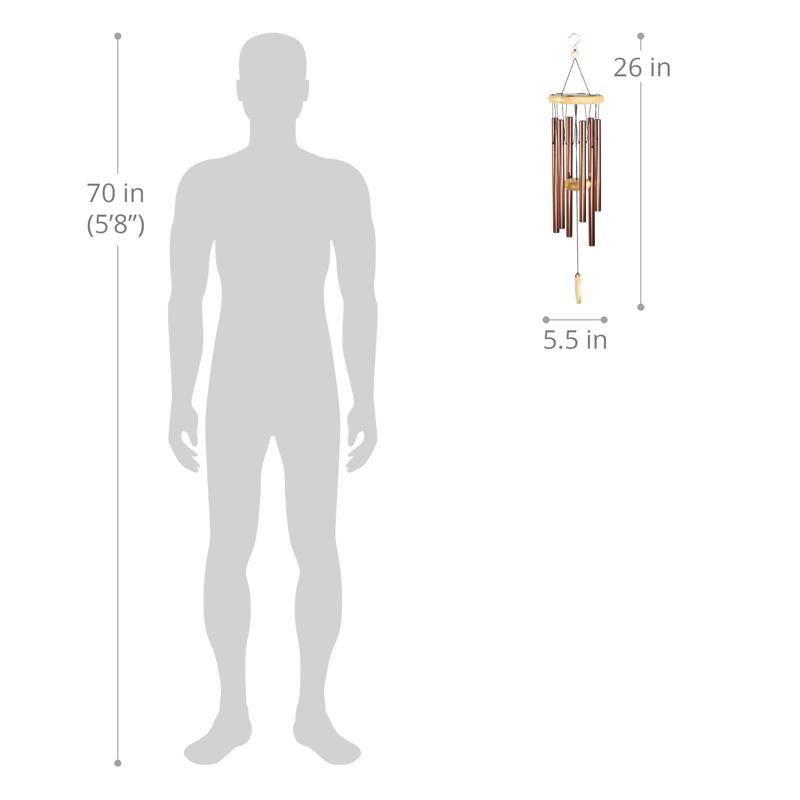 Exhart Assorted Metal/Wood 28 in. H Wind Chime