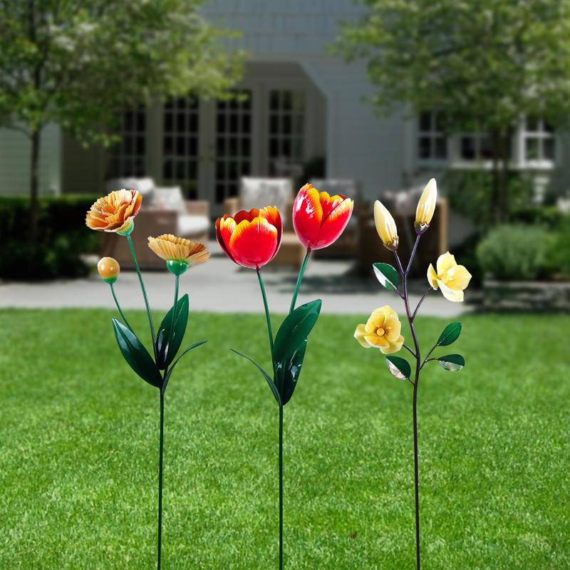Alpine Assorted Metal 51 in. H X 8 in. L X 3 in. W Flower Outdoor Garden Stake