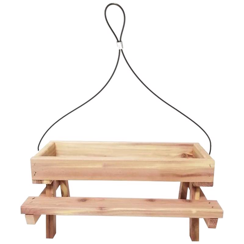 Valley Splendor Cedar Picnic Table Bird Feeder
