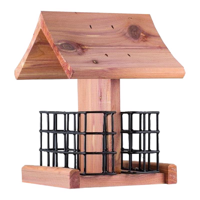 Valley Splendor Songbird Cedar Double Suet Bird Feeder