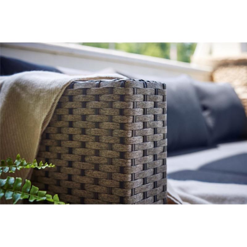 Living Accents Burbank 4 pc Brown Steel Sectional Deep Seating Set Black