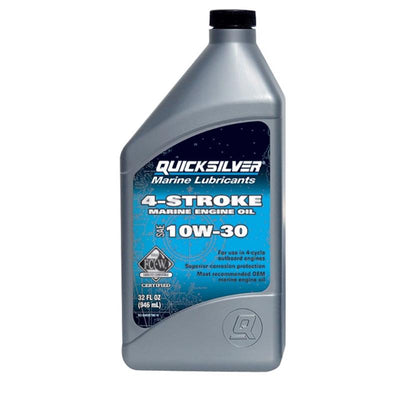 Quicksilver 10W-30 Gasoline Marine 4 Stroke Outboard Oil 32 oz