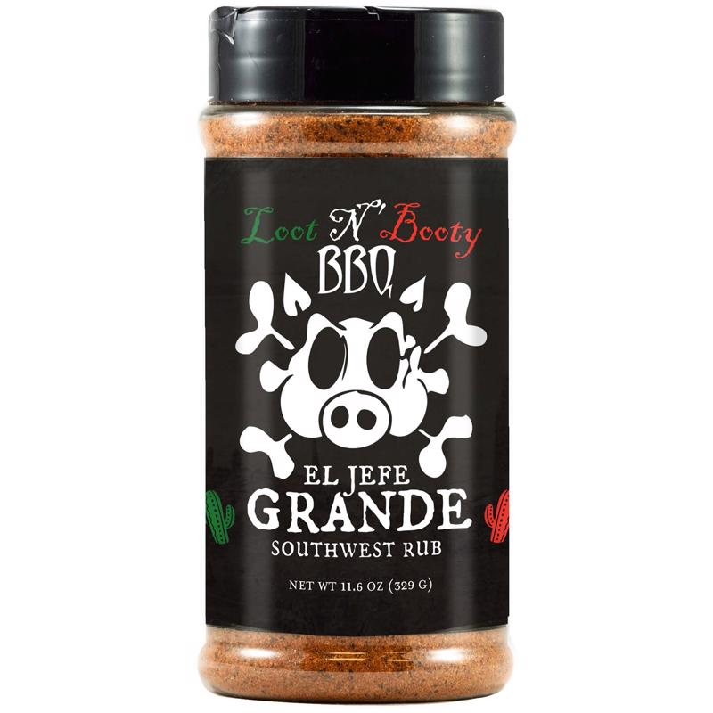 Loot N' Booty El Jefe Grande Southwest Bar-B-Q Rub/Seasoning 11.6 oz
