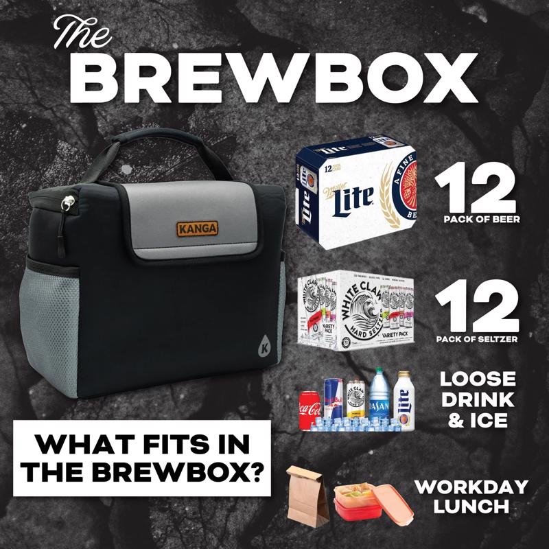 Kanga BrewBox Black/Red 12 cans Lunch Bag Cooler