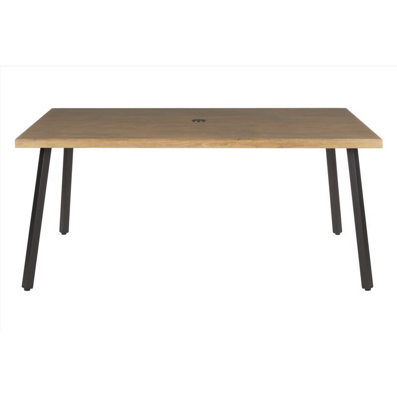 Living Accents Brown Rectangular Metal Dining Table