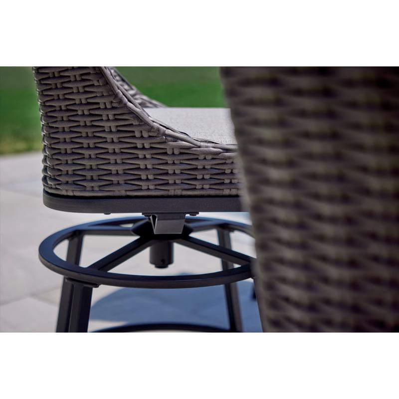 Living Accents Sterling 5 pc Black Steel High Dining Fire Pit Set
