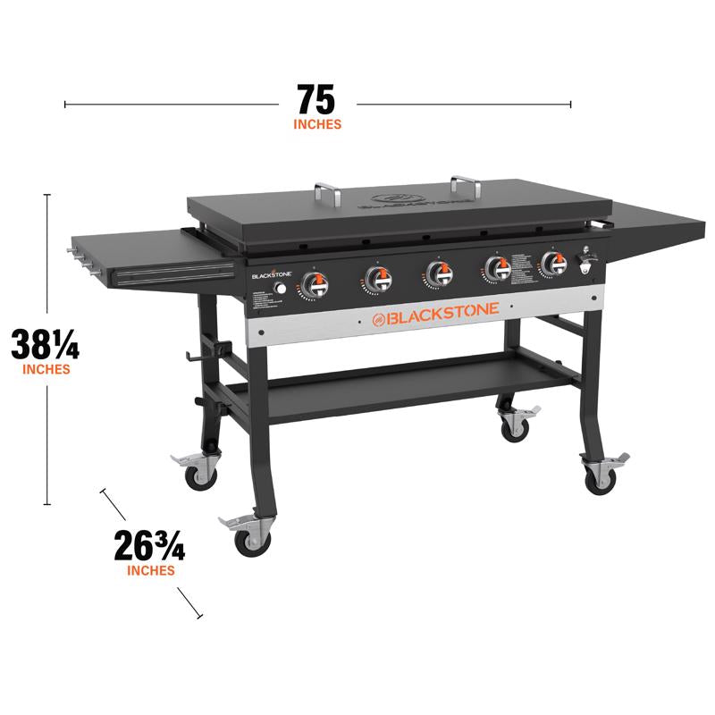 Blackstone 5 Burner Liquid Propane Griddle Cooking Station Black