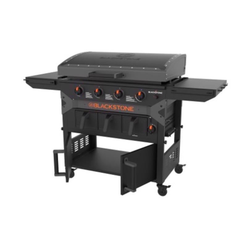 Blackstone 4 Burner Liquid Propane Outdoor Griddle with Hood Black