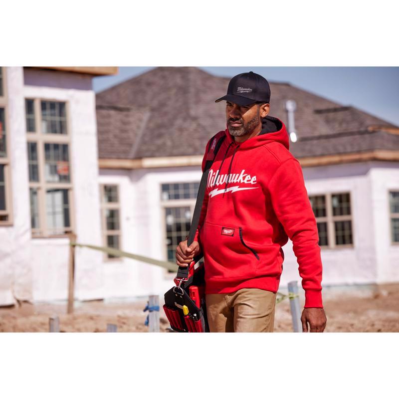 Milwaukee FreeFlex L Long Sleeve Unisex Hooded Hoodie Red